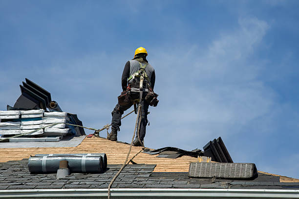 Professional Gutter Installation technician working in Marshall, IL